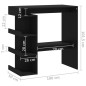 vidaXL Bartisch mit Regal Schwarz 100x50x101,5 cm Holzwerkstoff vidaXL Bartisch mit Regal Schwarz 100x50x101,5 cm Holzwerkstoff