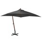 vidaXL Ampelschirm mit Mast Anthrazit 3x3 m Massivholz Tanne vidaXL Ampelschirm mit Mast Anthrazit 3x3 m Massivholz Tanne