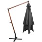 vidaXL Ampelschirm mit Mast Anthrazit 3x3 m Massivholz Tanne vidaXL Ampelschirm mit Mast Anthrazit 3x3 m Massivholz Tanne