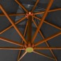 vidaXL Ampelschirm mit Mast Anthrazit 3x3 m Massivholz Tanne vidaXL Ampelschirm mit Mast Anthrazit 3x3 m Massivholz Tanne