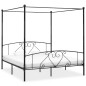 vidaXL Himmelbett-Gestell Schwarz Metall 200 x 200 cm vidaXL Himmelbett-Gestell Schwarz Metall 200 x 200 cm