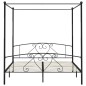 vidaXL Himmelbett-Gestell Schwarz Metall 200 x 200 cm vidaXL Himmelbett-Gestell Schwarz Metall 200 x 200 cm