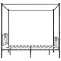 vidaXL Himmelbett-Gestell Schwarz Metall 200 x 200 cm vidaXL Himmelbett-Gestell Schwarz Metall 200 x 200 cm