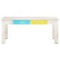 vidaXL Couchtisch Weiß 110x60x45 cm Massivholz Mango vidaXL Couchtisch Weiß 110x60x45 cm Massivholz Mango