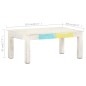 vidaXL Couchtisch Weiß 110x60x45 cm Massivholz Mango vidaXL Couchtisch Weiß 110x60x45 cm Massivholz Mango
