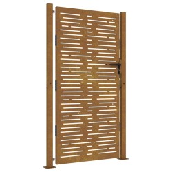 vidaXL Gartentor 105x180 cm Cortenstahl Quadratisches Design