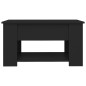 vidaXL Couchtisch Schwarz 79x49x41 cm Holzwerkstoff vidaXL Couchtisch Schwarz 79x49x41 cm Holzwerkstoff