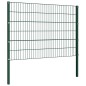 vidaXL Zaunfeld mit Pfosten Eisen 1,7 x 1,2 m Grün vidaXL Zaunfeld mit Pfosten Eisen 1,7 x 1,2 m Grün