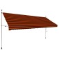 vidaXL Einziehbare Markise Handbetrieben 400 cm Orange und Braun vidaXL Einziehbare Markise Handbetrieben 400 cm Orange und Braun