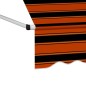 vidaXL Einziehbare Markise Handbetrieben 400 cm Orange und Braun vidaXL Einziehbare Markise Handbetrieben 400 cm Orange und Braun