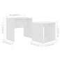 vidaXL Couchtisch-Set Hochglanz-Weiß 48x30x45 cm Holzwerkstoff vidaXL Couchtisch-Set Hochglanz-Weiß 48x30x45 cm Holzwerkstoff