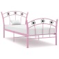 vidaXL Einzelbett mit Fußball-Design Rosa Metall 90x200 cm vidaXL Einzelbett mit Fußball-Design Rosa Metall 90x200 cm