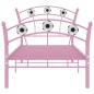 vidaXL Einzelbett mit Fußball-Design Rosa Metall 90x200 cm vidaXL Einzelbett mit Fußball-Design Rosa Metall 90x200 cm