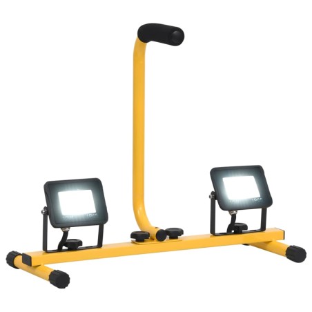 vidaXL LED-Fluter mit Handgriff 2x10 W Kaltweiß