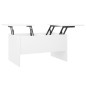 vidaXL Couchtisch Weiß 80x50x42,5 cm Holzwerkstoff vidaXL Couchtisch Weiß 80x50x42,5 cm Holzwerkstoff