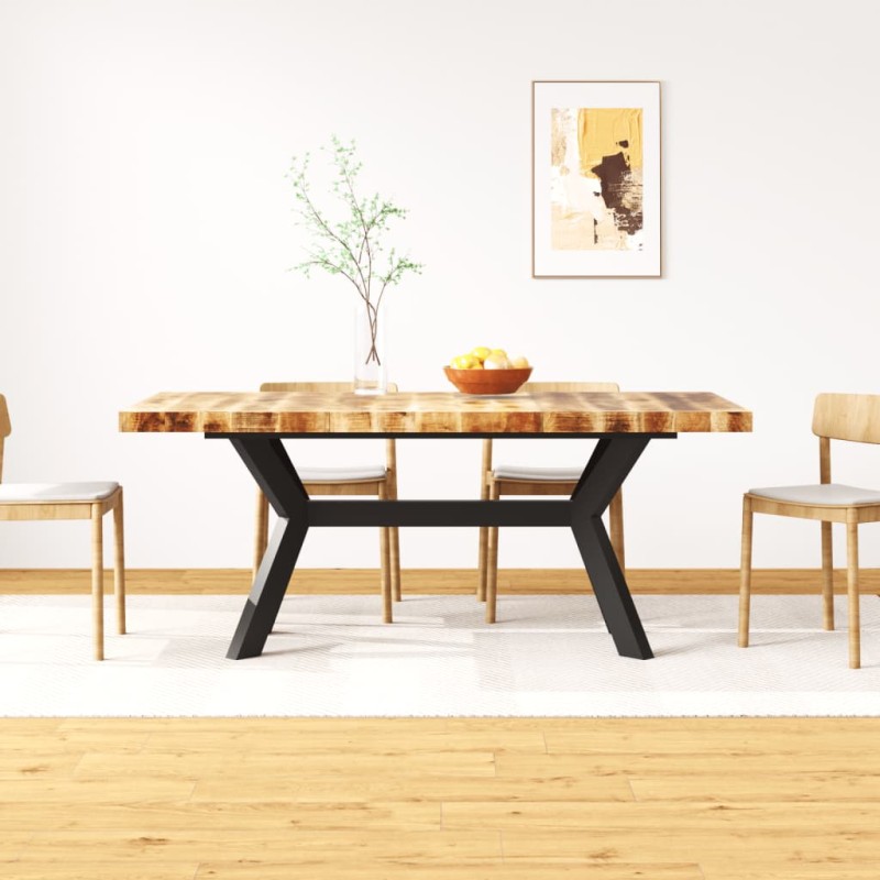 vidaXL Esstisch Mangoholz Massiv und Stahlrahmen 180 cm vidaXL Esstisch Mangoholz Massiv und Stahlrahmen 180 cm