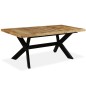 vidaXL Esstisch Mangoholz Massiv und Stahlrahmen 180 cm vidaXL Esstisch Mangoholz Massiv und Stahlrahmen 180 cm