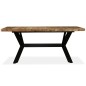 vidaXL Esstisch Mangoholz Massiv und Stahlrahmen 180 cm vidaXL Esstisch Mangoholz Massiv und Stahlrahmen 180 cm