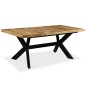 vidaXL Esstisch Mangoholz Massiv und Stahlrahmen 180 cm vidaXL Esstisch Mangoholz Massiv und Stahlrahmen 180 cm