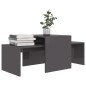 vidaXL Couchtisch-Set Hochglanz-Grau 100x48x40 cm Holzwerkstoff vidaXL Couchtisch-Set Hochglanz-Grau 100x48x40 cm Holzwerkstoff