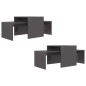 vidaXL Couchtisch-Set Hochglanz-Grau 100x48x40 cm Holzwerkstoff vidaXL Couchtisch-Set Hochglanz-Grau 100x48x40 cm Holzwerkstoff