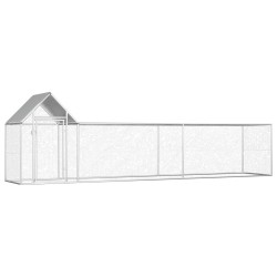 vidaXL Hühnerstall 5x1x1,5 m Verzinkter Stahl