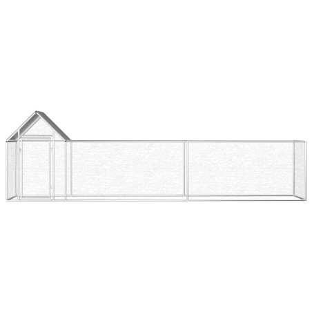vidaXL Hühnerstall 5x1x1,5 m Verzinkter Stahl