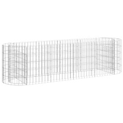 vidaXL Gabionen-Hochbeet Verzinktes Eisen 190x50x50 cm