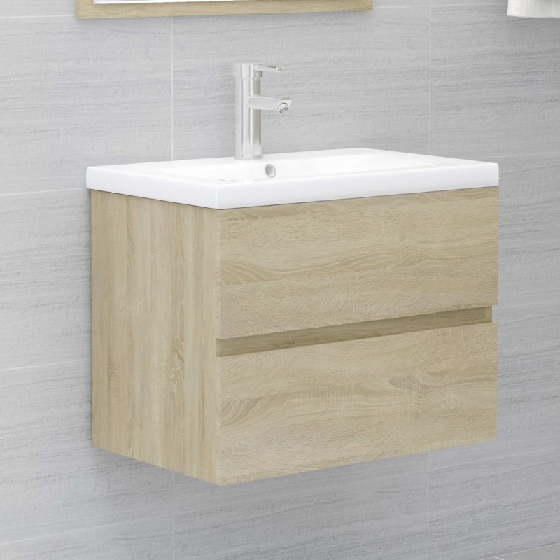 vidaXL Waschbeckenunterschrank Sonoma-Eiche 60x38,5x45cm Holzwerkstoff vidaXL Waschbeckenunterschrank Sonoma-Eiche 60x38,5x45cm Holzwerkstoff