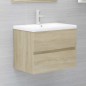 vidaXL Waschbeckenunterschrank Sonoma-Eiche 60x38,5x45cm Holzwerkstoff vidaXL Waschbeckenunterschrank Sonoma-Eiche 60x38,5x45cm Holzwerkstoff