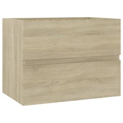 vidaXL Waschbeckenunterschrank Sonoma-Eiche 60x38,5x45cm Holzwerkstoff