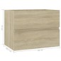 vidaXL Waschbeckenunterschrank Sonoma-Eiche 60x38,5x45cm Holzwerkstoff vidaXL Waschbeckenunterschrank Sonoma-Eiche 60x38,5x45cm Holzwerkstoff