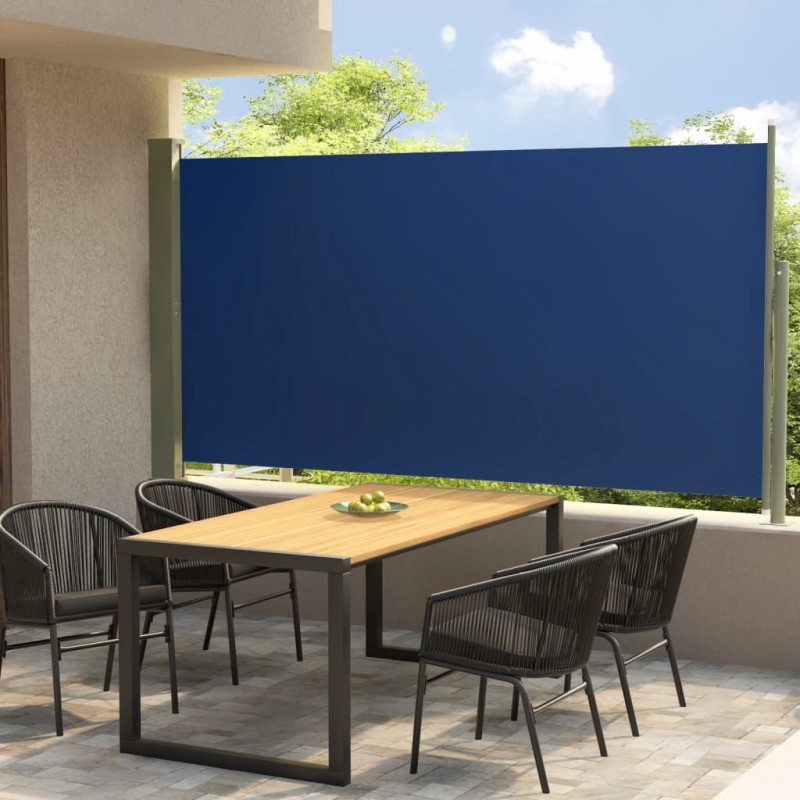 vidaXL Seitenmarkise Ausziehbar 160x300 cm Blau vidaXL Seitenmarkise Ausziehbar 160x300 cm Blau