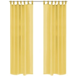 vidaXL Voile-Gardinen 2 Stk. 140 x 245 cm Gelb