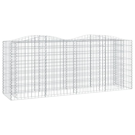vidaXL Gabionen-Hochbeet mit Hochbogen 200x50x100 cm Verzinktes Eisen
