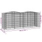 vidaXL Gabionen-Hochbeet mit Hochbogen 200x50x100 cm Verzinktes Eisen vidaXL Gabionen-Hochbeet mit Hochbogen 200x50x100 cm Verzinktes Eisen