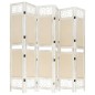 vidaXL 6-tlg. Raumteiler Creme 210x165 cm Stoff vidaXL 6-tlg. Raumteiler Creme 210x165 cm Stoff