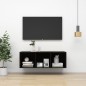 vidaXL TV-Wandschrank Hochglanz-Schwarz 37x37x107 cm Holzwerkstoff vidaXL TV-Wandschrank Hochglanz-Schwarz 37x37x107 cm Holzwerkstoff