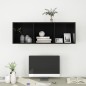 vidaXL TV-Wandschrank Hochglanz-Schwarz 37x37x107 cm Holzwerkstoff vidaXL TV-Wandschrank Hochglanz-Schwarz 37x37x107 cm Holzwerkstoff