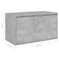 vidaXL Flurbank 80x40x45 cm Betongrau Holzwerkstoff vidaXL Flurbank 80x40x45 cm Betongrau Holzwerkstoff