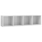 vidaXL Bücherregal/TV-Schrank Hochglanz-Weiß 143×30×36 cm vidaXL Bücherregal/TV-Schrank Hochglanz-Weiß 143×30×36 cm