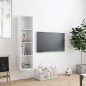vidaXL Bücherregal/TV-Schrank Hochglanz-Weiß 143×30×36 cm vidaXL Bücherregal/TV-Schrank Hochglanz-Weiß 143×30×36 cm