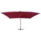 vidaXL Ampelshirm mit Holzmast 400x300 cm Bordeauxrot vidaXL Ampelshirm mit Holzmast 400x300 cm Bordeauxrot