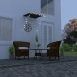 vidaXL Einziehbare Markise mit LED 100×150 cm Anthrazit vidaXL Einziehbare Markise mit LED 100×150 cm Anthrazit