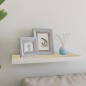 vidaXL Schweberegal Eichen-Optik und Weiß 60x23,5x3,8 cm MDF vidaXL Schweberegal Eichen-Optik und Weiß 60x23,5x3,8 cm MDF