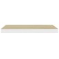 vidaXL Schweberegal Eichen-Optik und Weiß 60x23,5x3,8 cm MDF vidaXL Schweberegal Eichen-Optik und Weiß 60x23,5x3,8 cm MDF