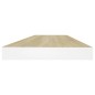 vidaXL Schweberegal Eichen-Optik und Weiß 60x23,5x3,8 cm MDF vidaXL Schweberegal Eichen-Optik und Weiß 60x23,5x3,8 cm MDF