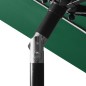 vidaXL Sonnenschirm mit Aluminium-Mast 3-lagig Grün 3 m vidaXL Sonnenschirm mit Aluminium-Mast 3-lagig Grün 3 m