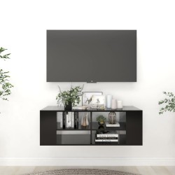 vidaXL TV-Wandschrank Schwarz 102x35x35 cm Holzwerkstoff