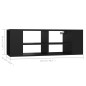 vidaXL TV-Wandschrank Schwarz 102x35x35 cm Holzwerkstoff vidaXL TV-Wandschrank Schwarz 102x35x35 cm Holzwerkstoff